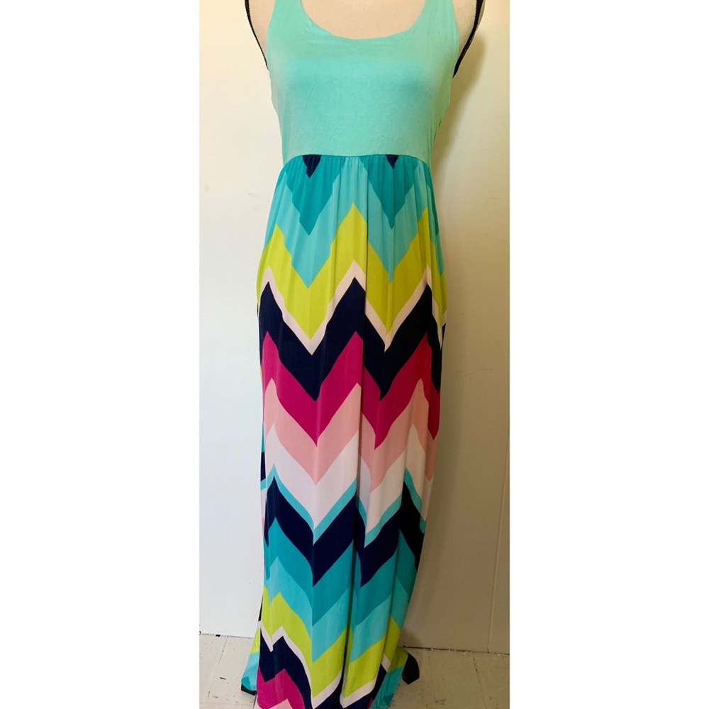 Chevron maxi dress